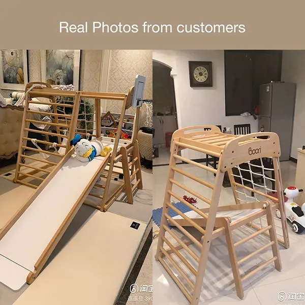 Children's Wooden Climbing Frame Indoor Playground Exercise