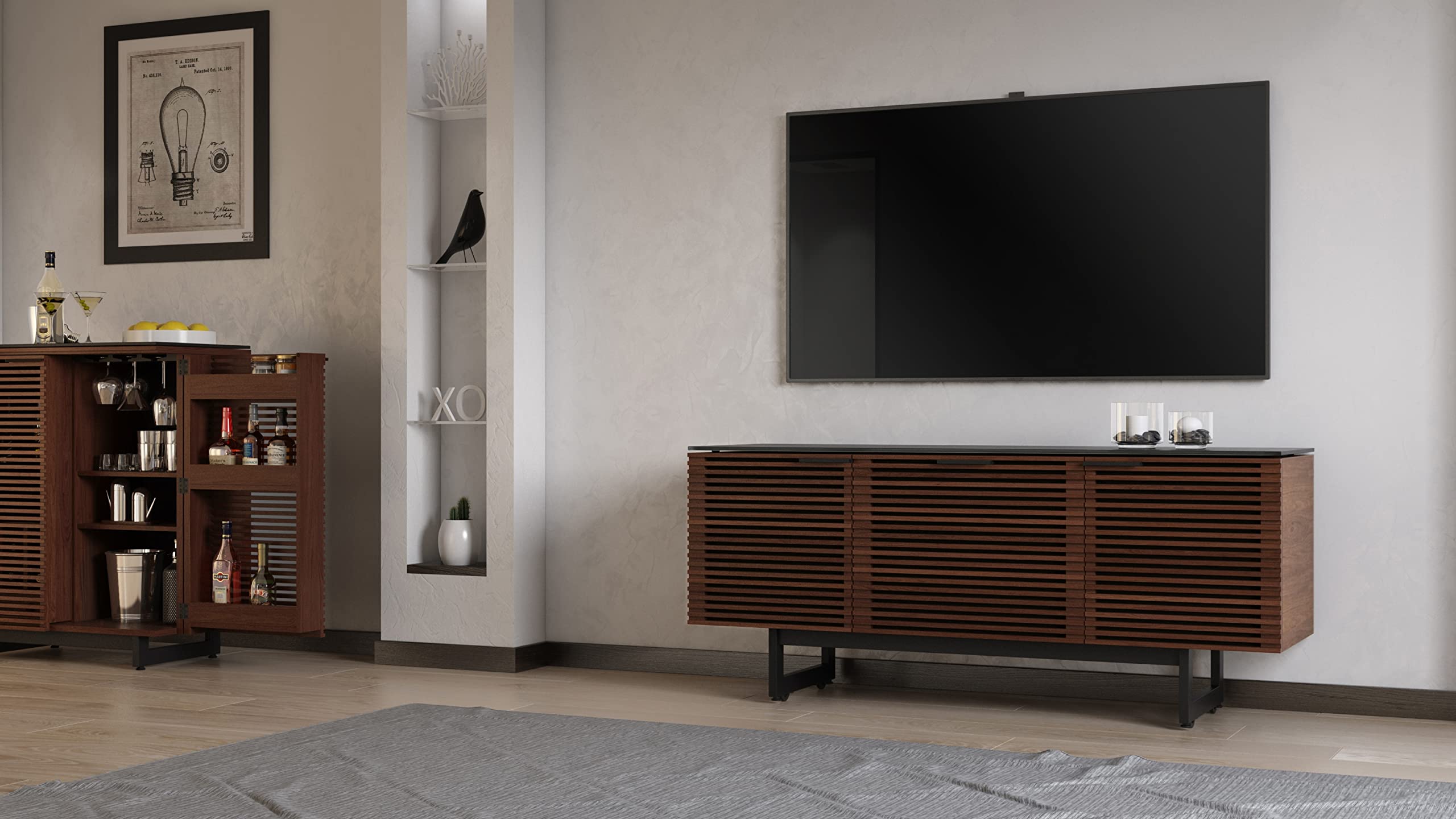 BDI Corridor 8177 Triple-Width Media Console with Drawer