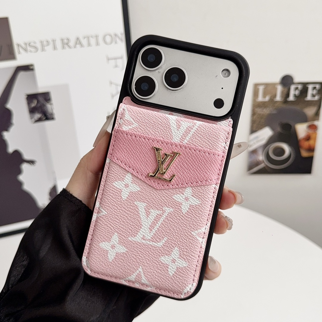 Luxury LV & Gucci Monogram Card Holder Wallet Phone Case