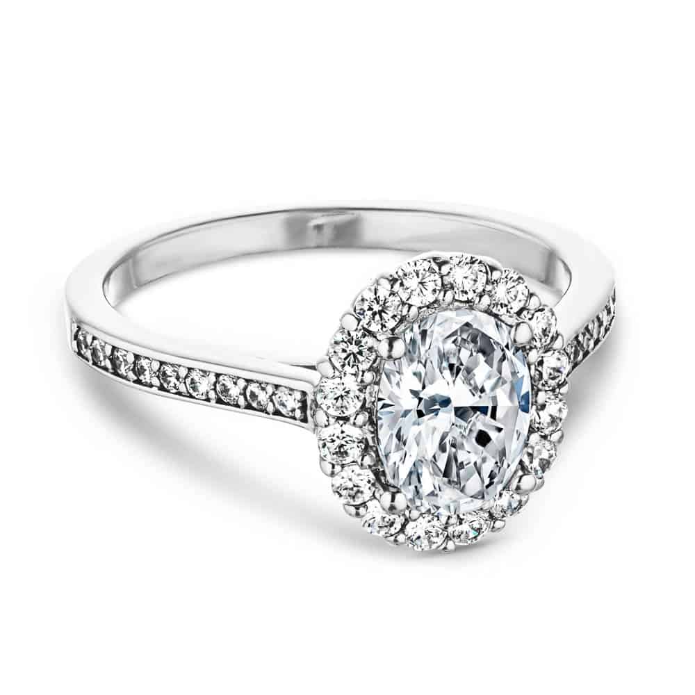 Celeste Oval Lab Grown Diamond Vintage Halo Engagement Ring