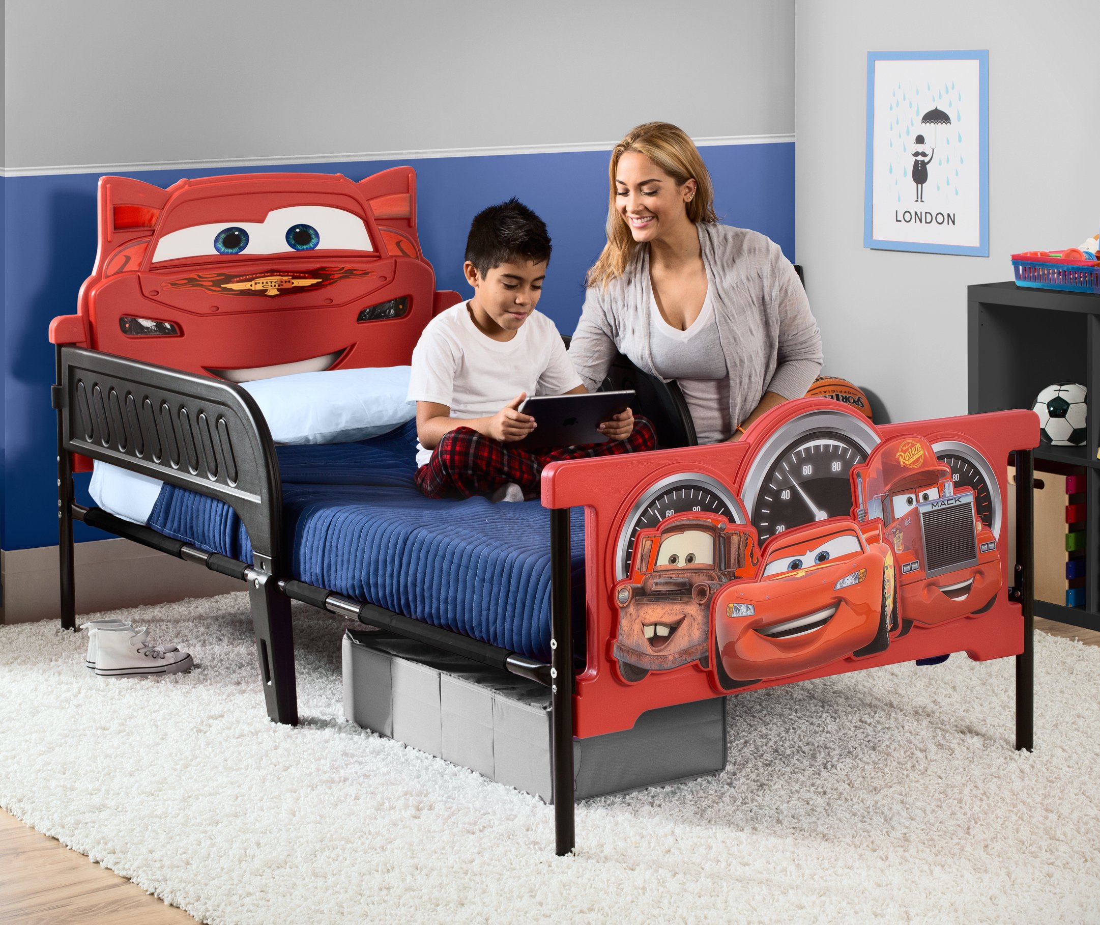 Marvel Spider-Man Plastic 3D-Footboard Twin Bed by Delta Children