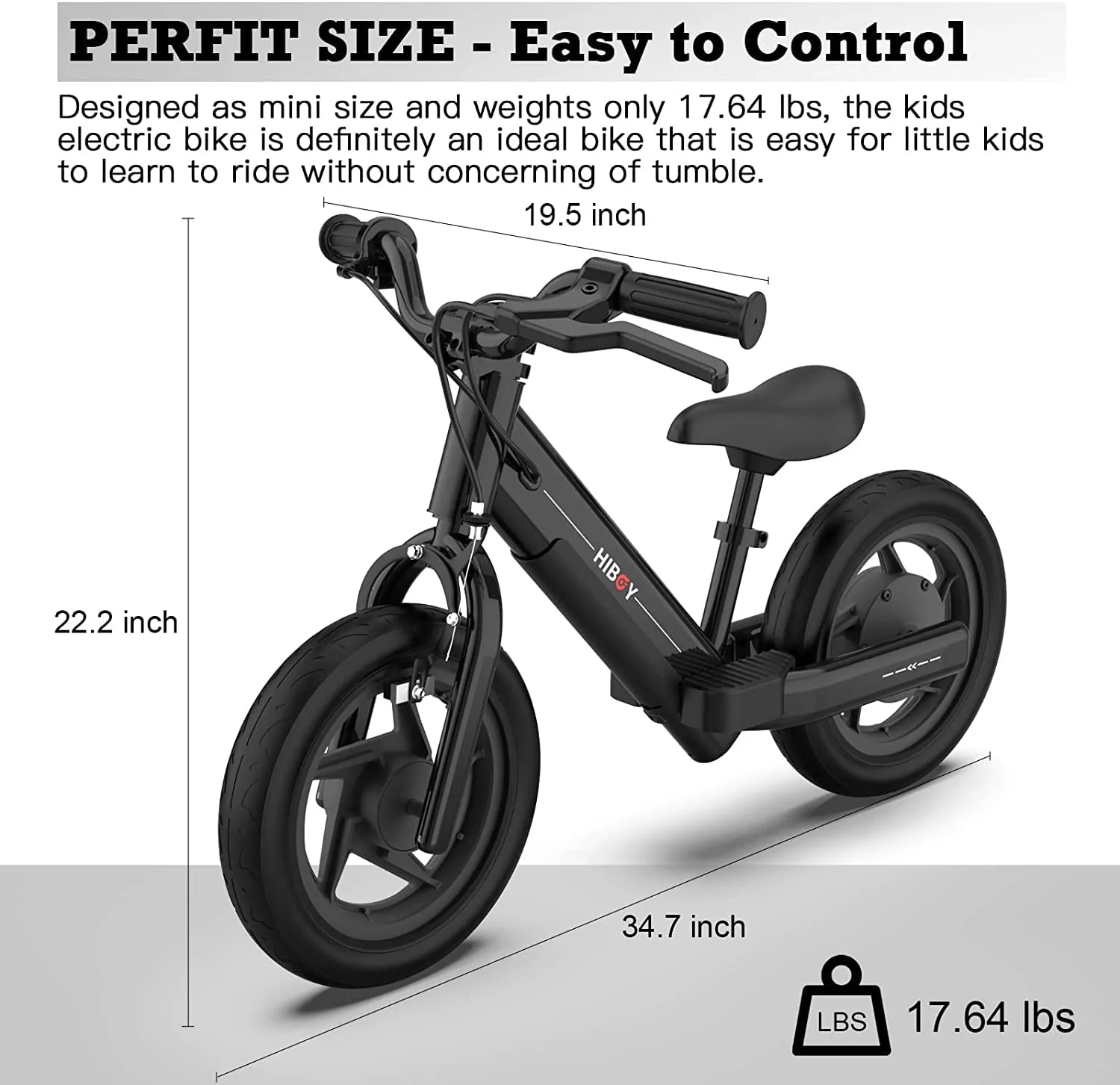 Hiboy BK1 12in Kids Electric Balance Bike, 100W, 24V