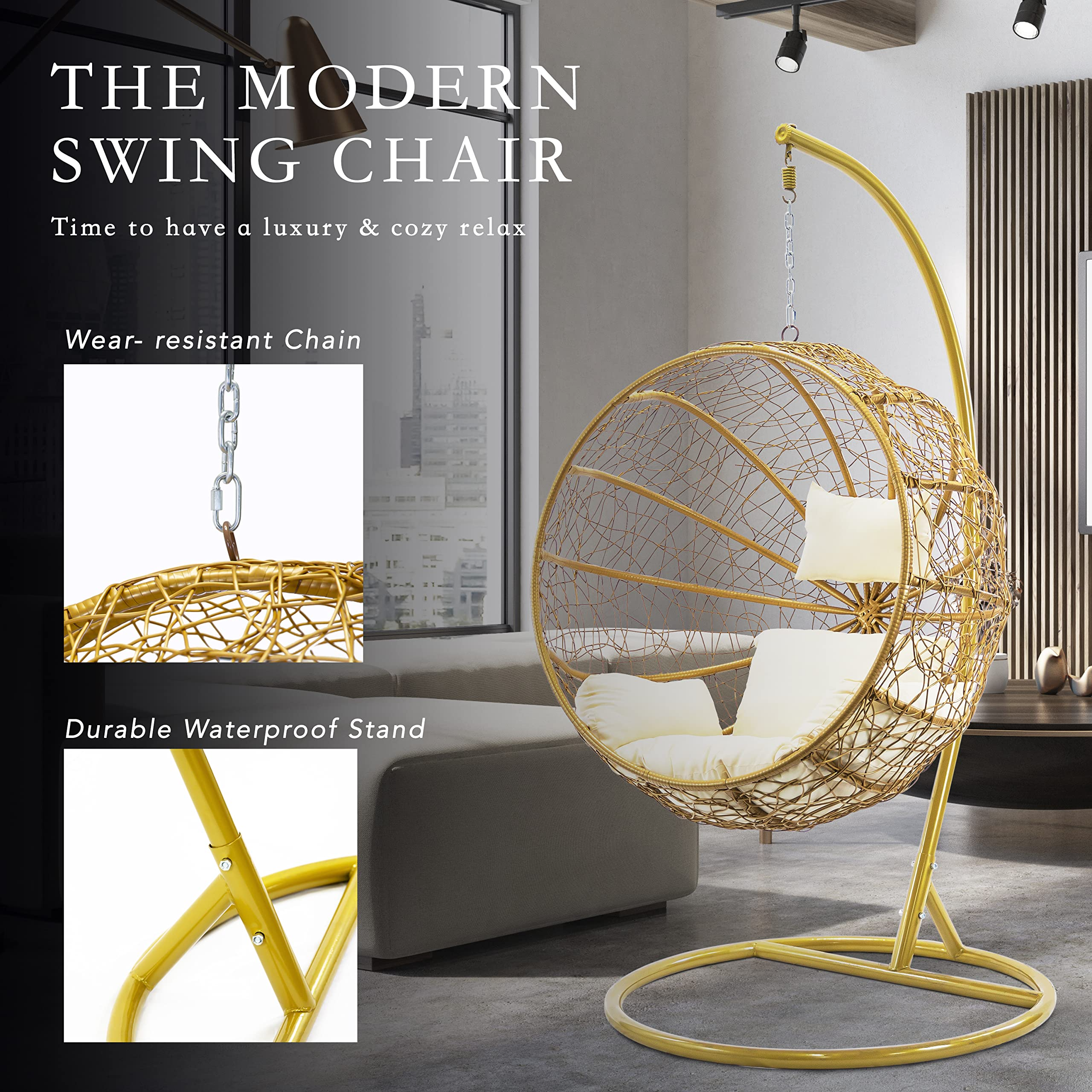 Porch Swing Chair with Stand
