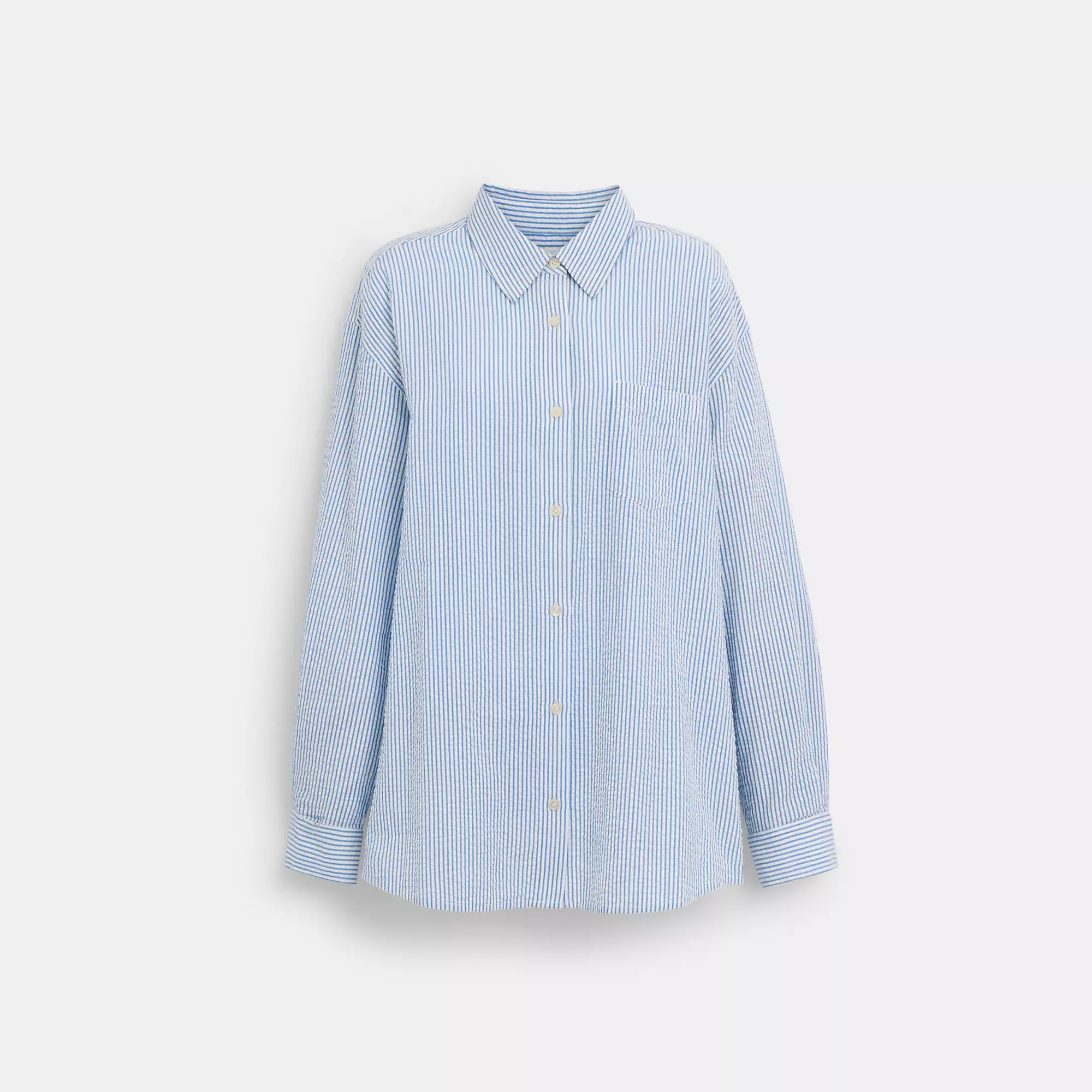 Outlet Striped Seersucker Button Down Shirt