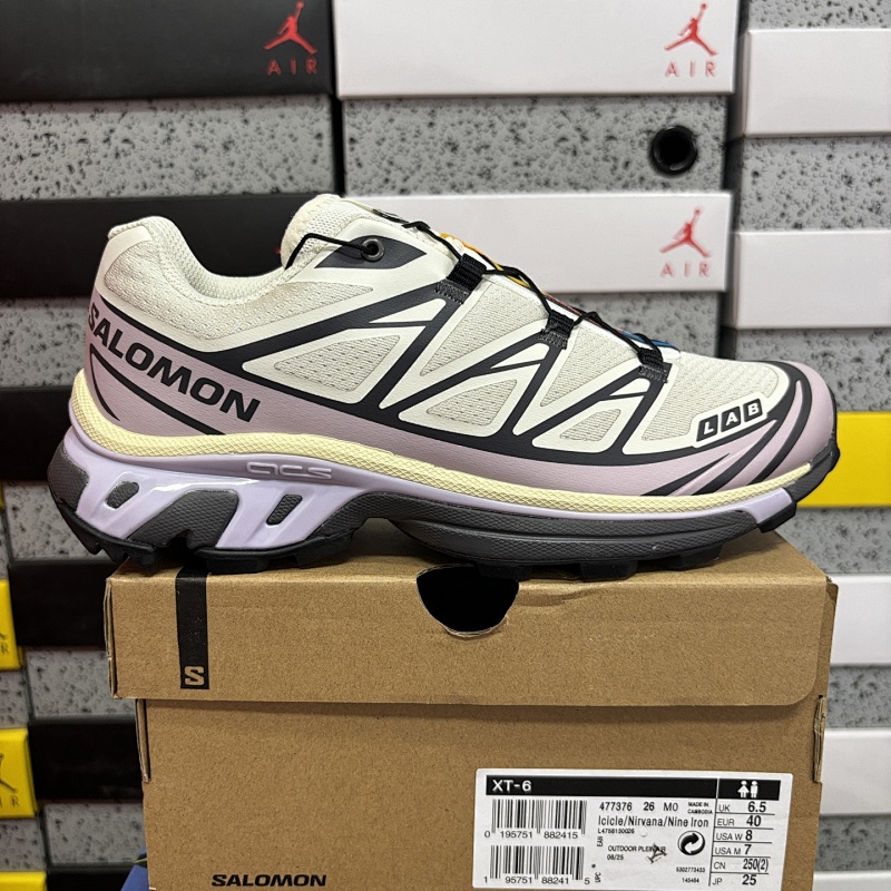 Salomon XT-6 White Purple Sneakers