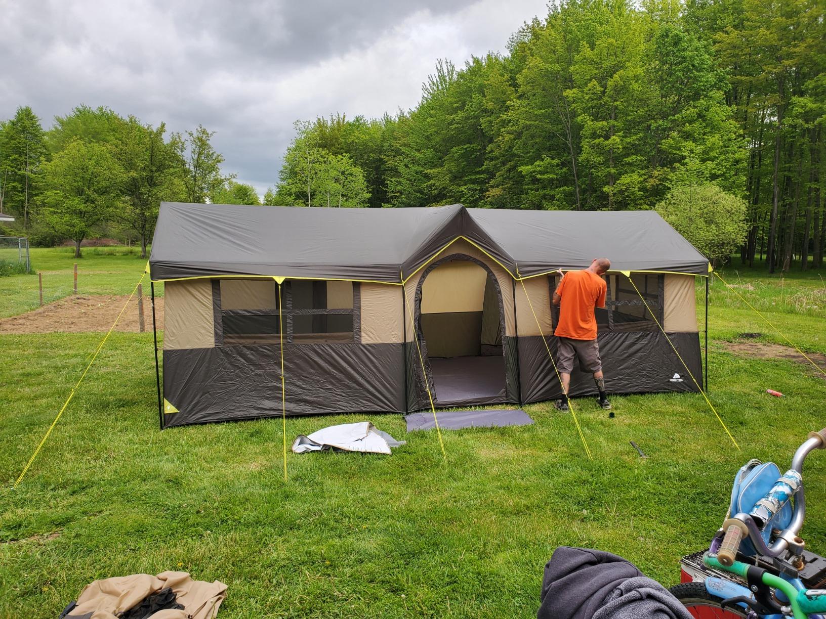 Spacious & Comfortable 12 Person Cabin Tent with 2 Closets