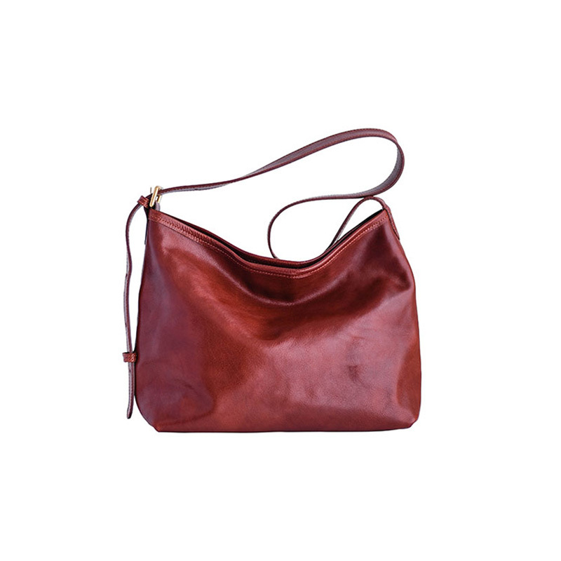 Soft Leather Hobo Shoulder Bag