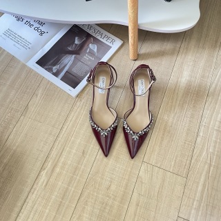 Jimmy Choo Stevie 85/100 Patent Leather Pumps with Crystal EmbellishmentJIMMY CHOO