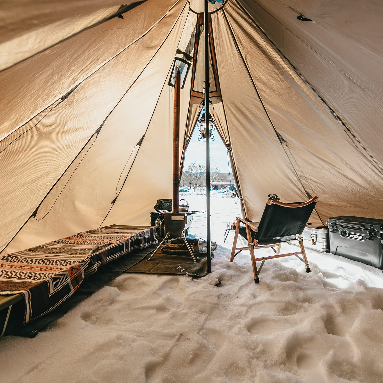 Rock Fortress Hot Tent with Stove Jack Bushcraft Shelter
