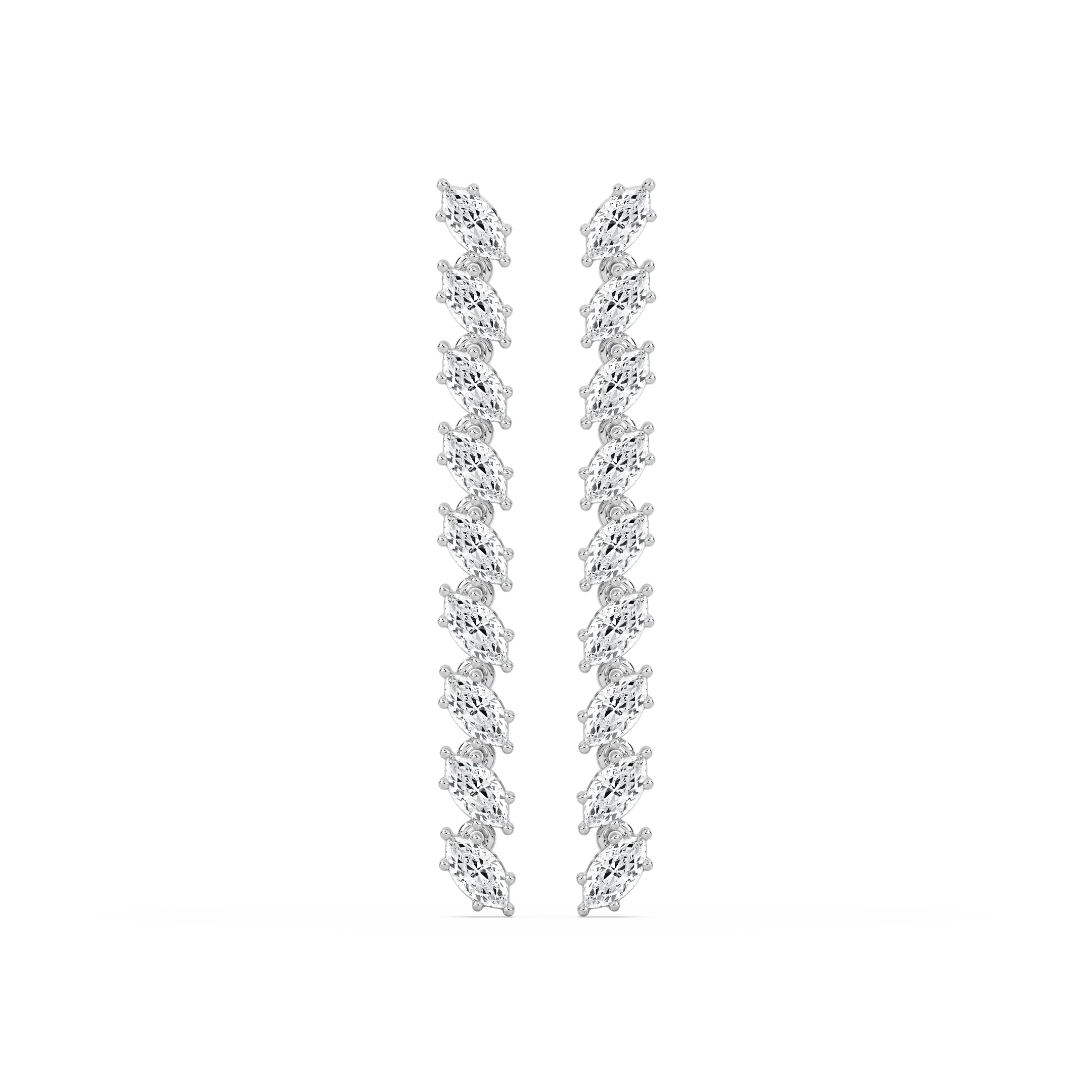 1/8 ctw Marquise Lab Grown Diamond Drop Earrings