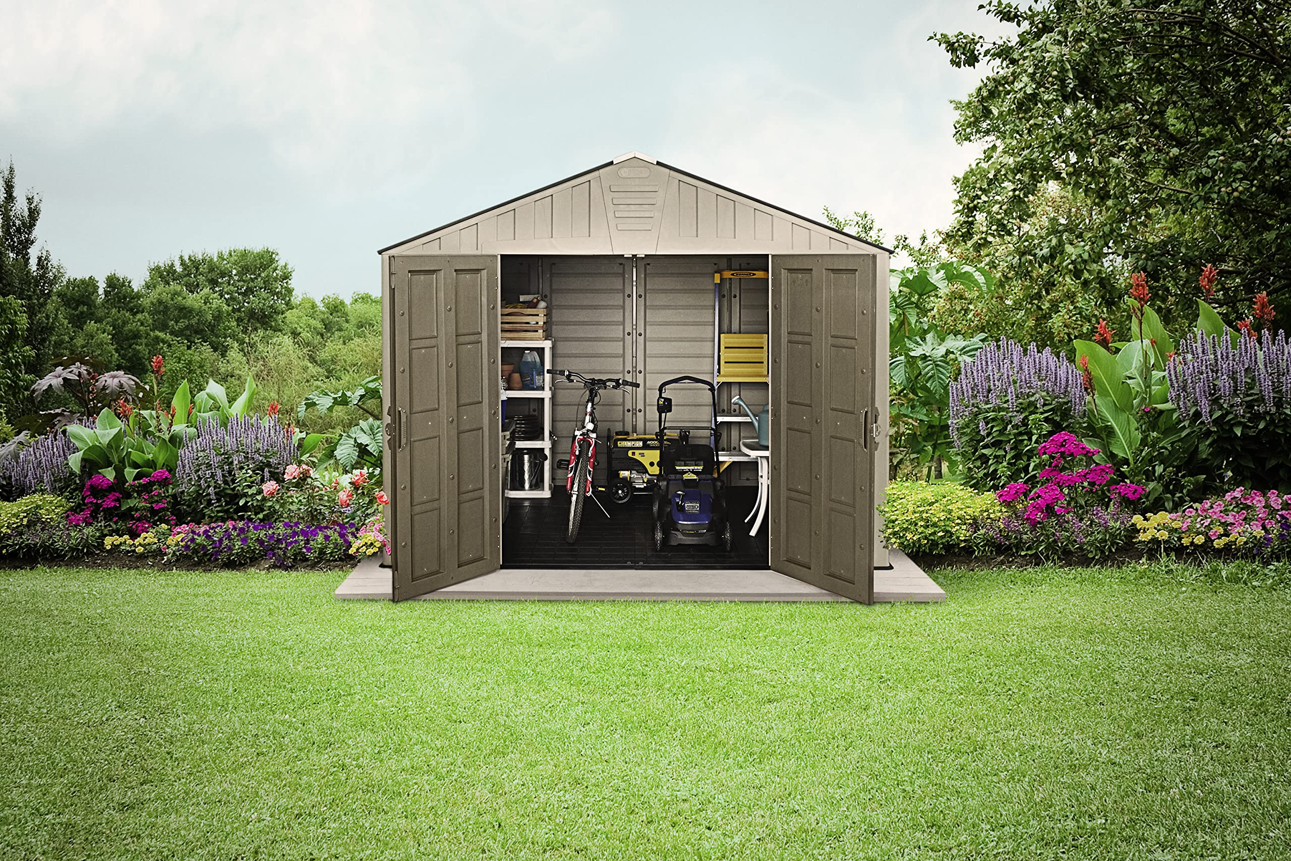 10x8 Large Resin Shed for Patio Furniture