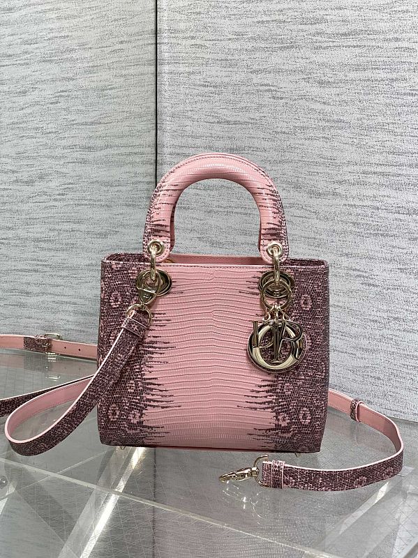 Lady Dior Mini Bag Pink Embroidered