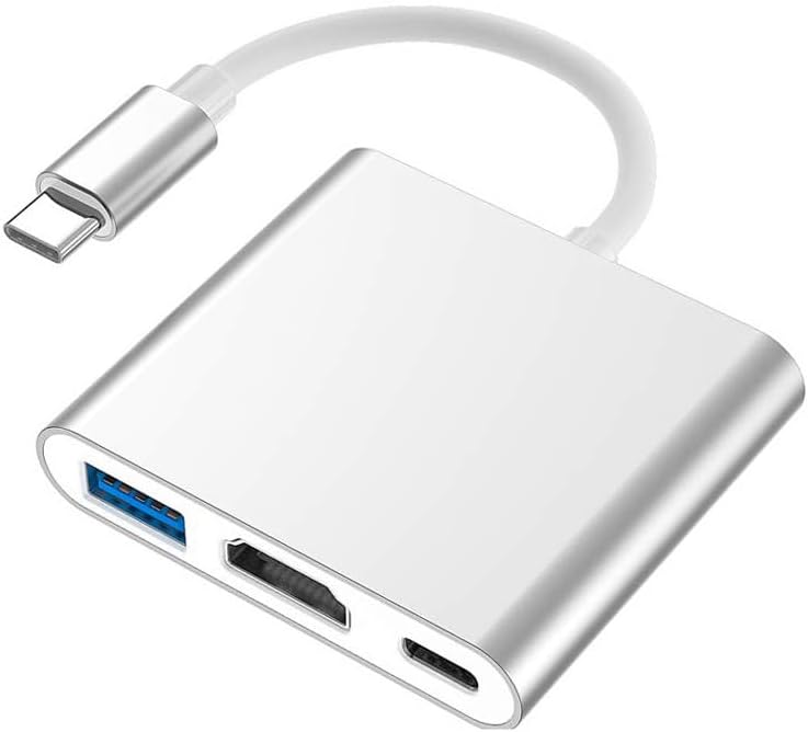 USB C to HDMI Adapter, 4K USB C Hub with 100W PD, USBA 3.0 Port