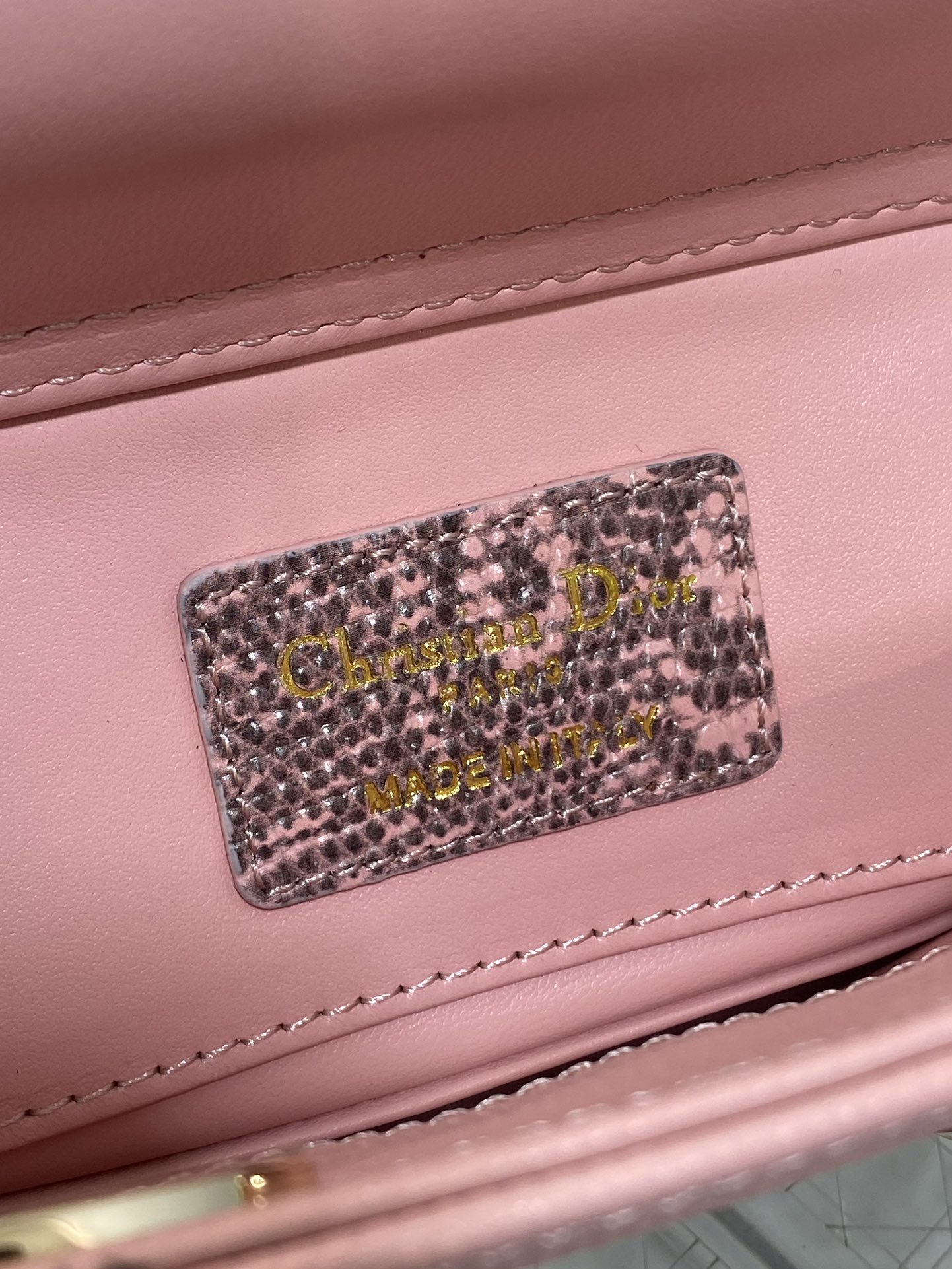 Dior Lady Mini Rose Grey Bag