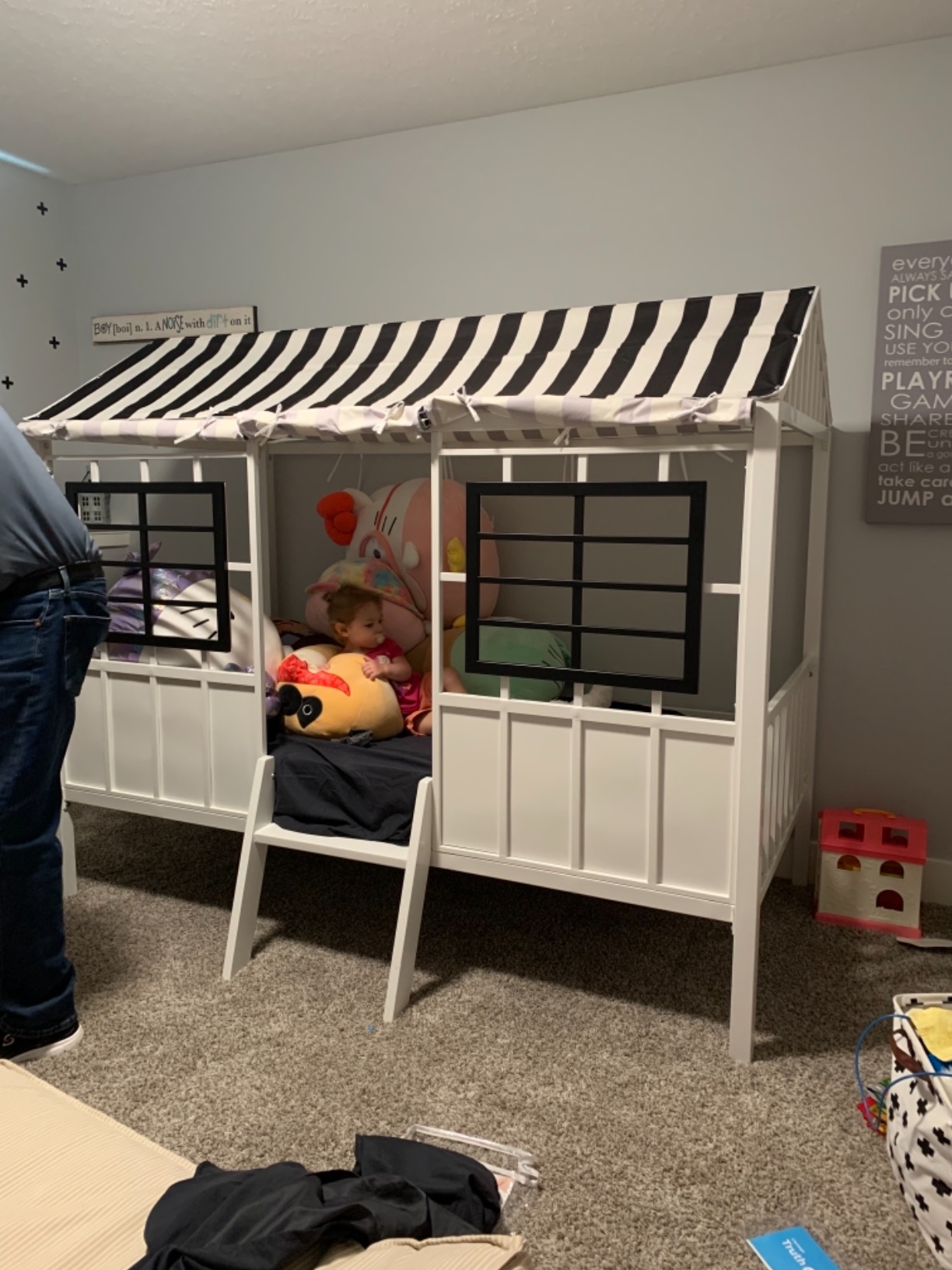 Rowan Valley Forest Loft Bed, Black/White
