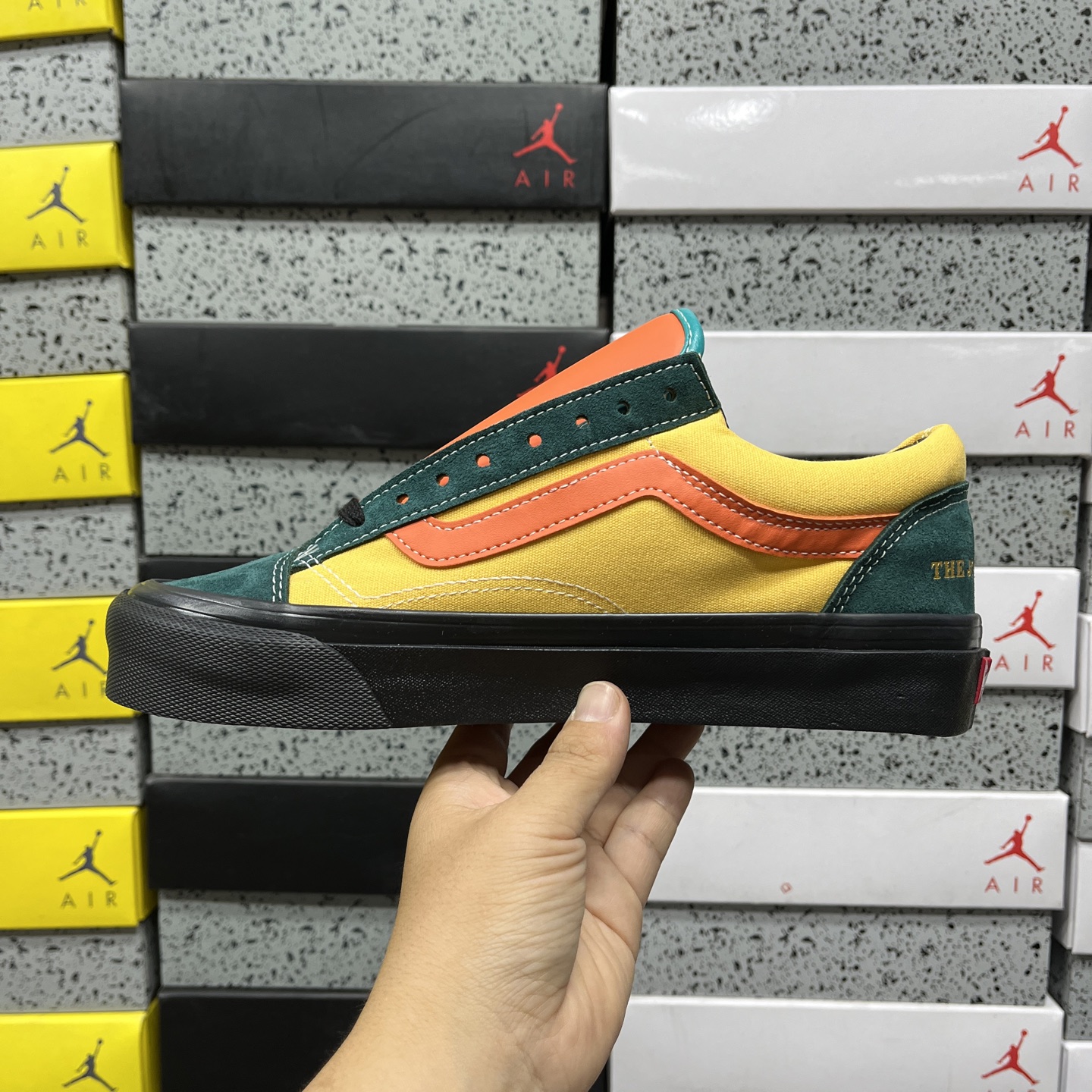 Vans Skool Orange Yellow Green