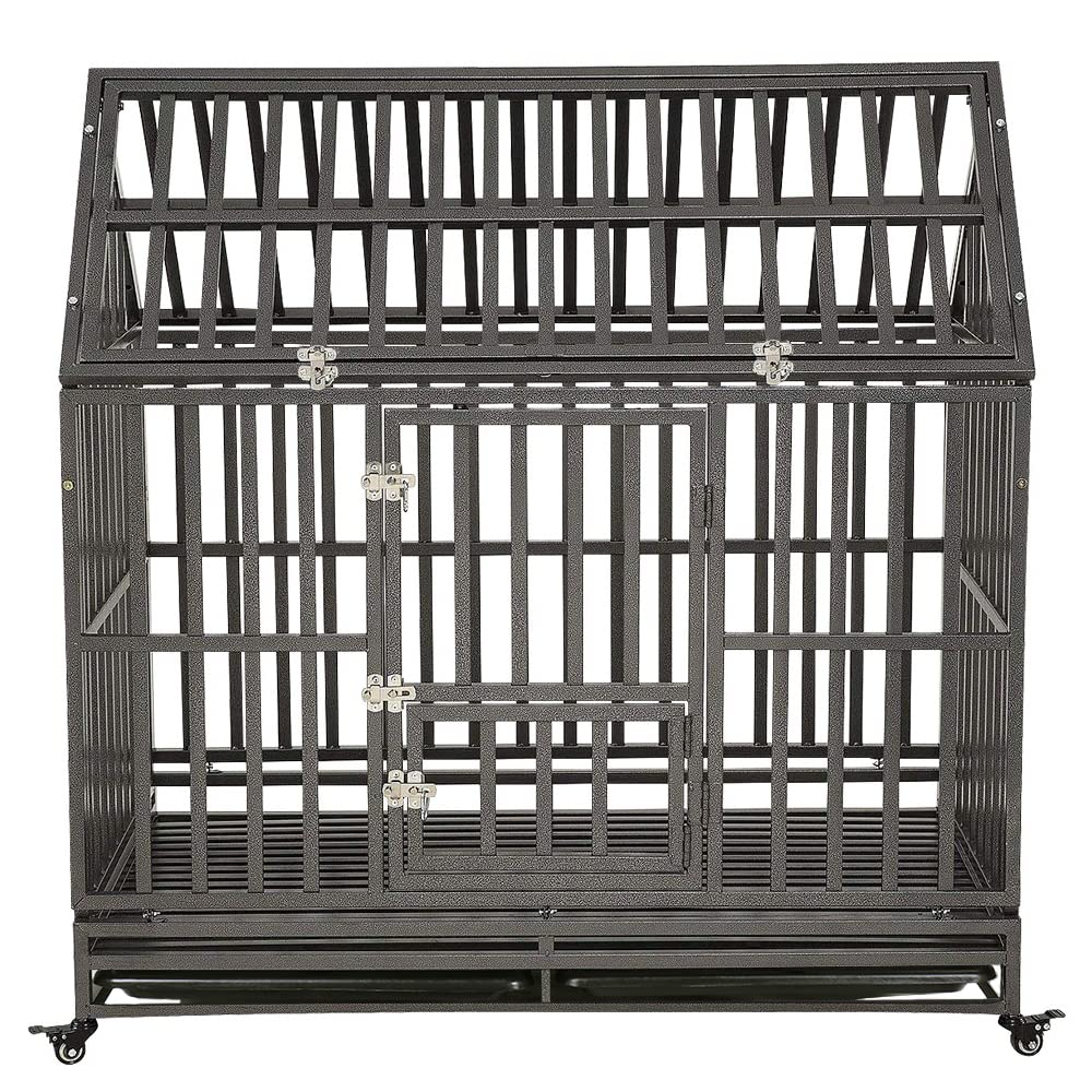 42 Heavy Duty Dog Crate Large Dog cage Strong Metal Dog Kennels