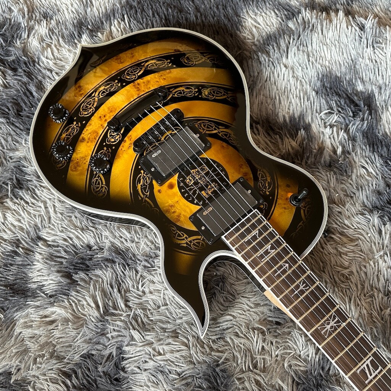 Zakk Wylde Series Electric Guitar Yellow Totem Pattern 6 Strings