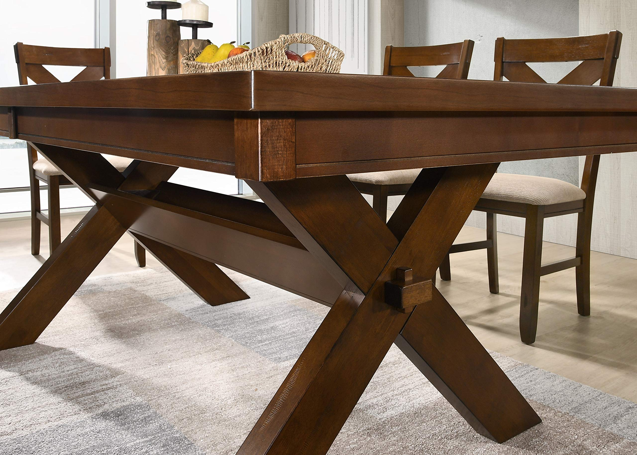 9-Piece Solid Wood Dining Set with Table & 8 Chairs