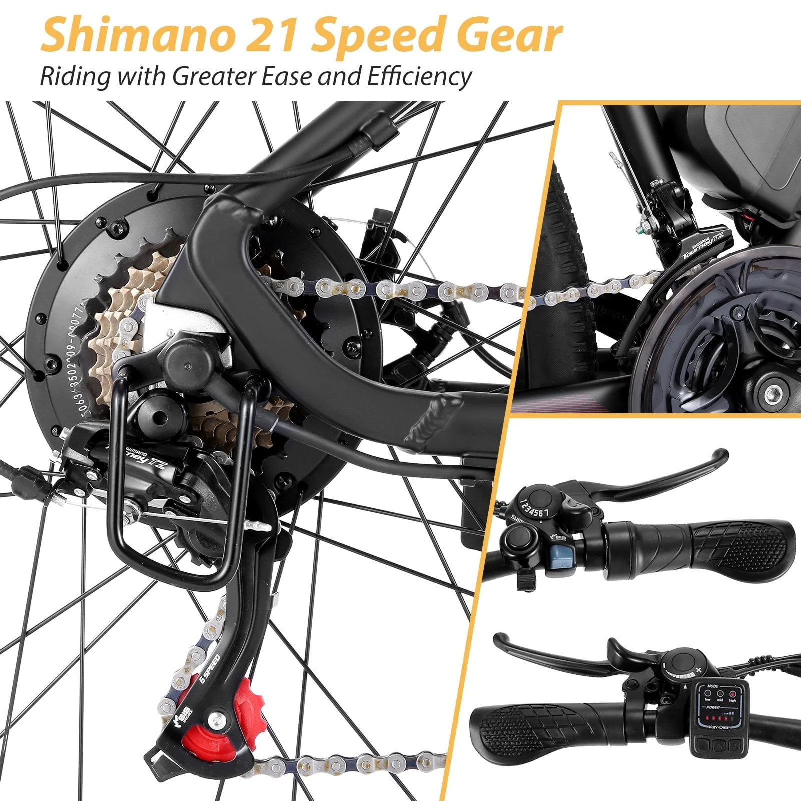 Elifine 27.5in Electric Mountain Bike, 500W, 48V 10.4Ah