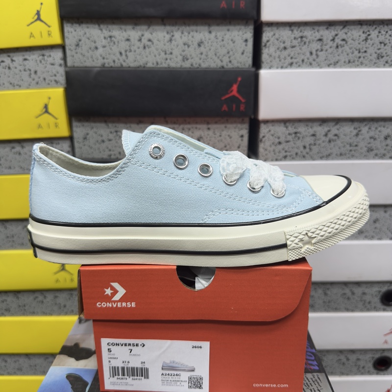 Converse Light Blue Low Top