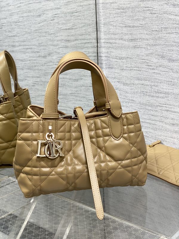 Dior Toujours Tote Bag Small Caramel Cannage