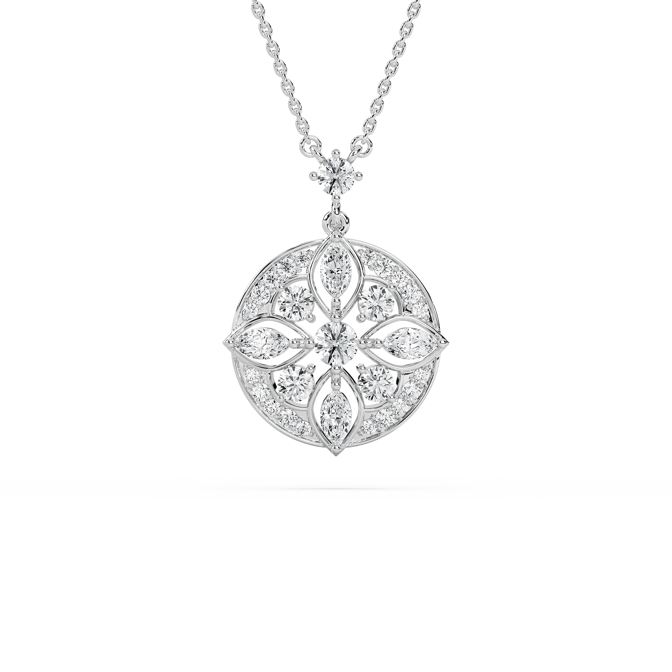 1 ¼ ctw Round Lab Grown Diamond Heritage Pendant  - 18 Inches