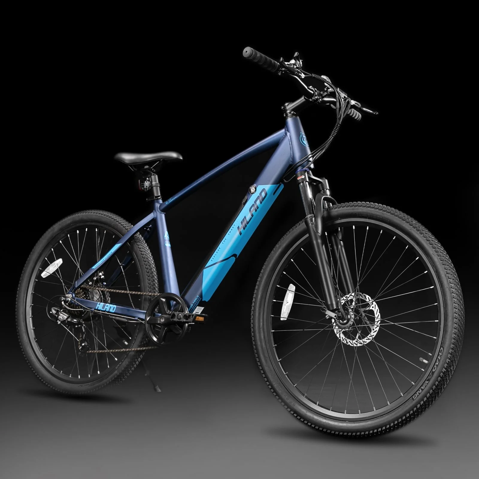 Hiland 27.5in Electric Commuter Bike, 350W, Blue