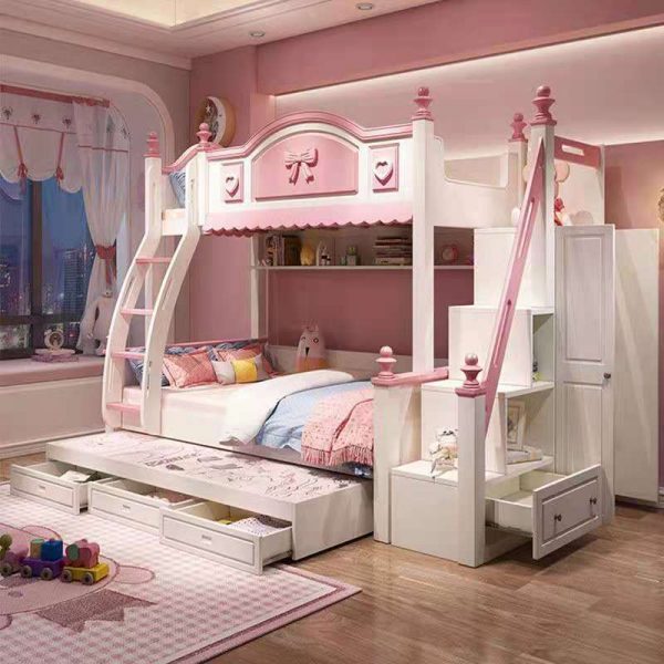 Slide Pink Bunk Bed, purple bunk bed