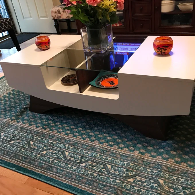 Madilynn Trestle Coffee Table with Storage