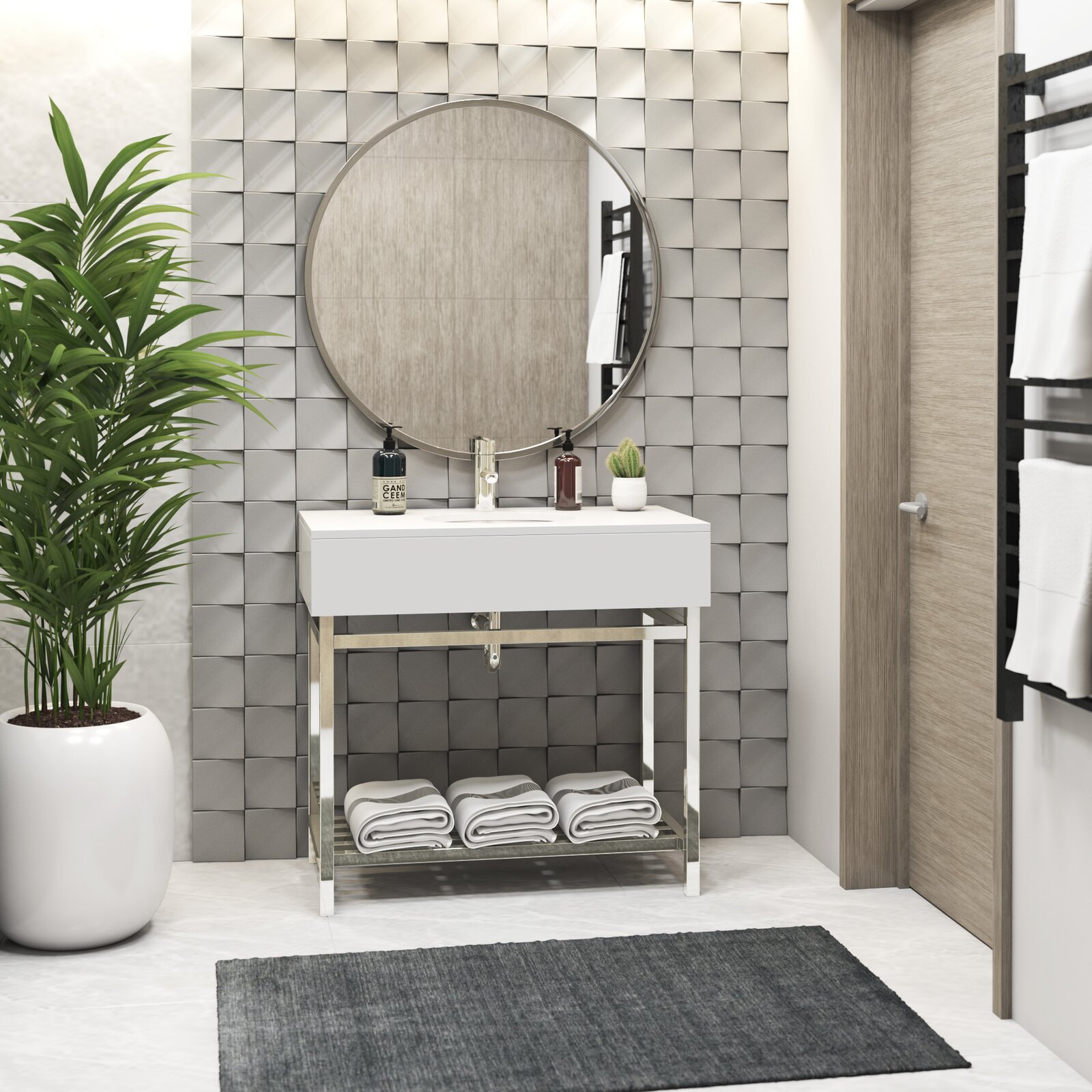 Whittier 36” Single Bathroom Vanity Set