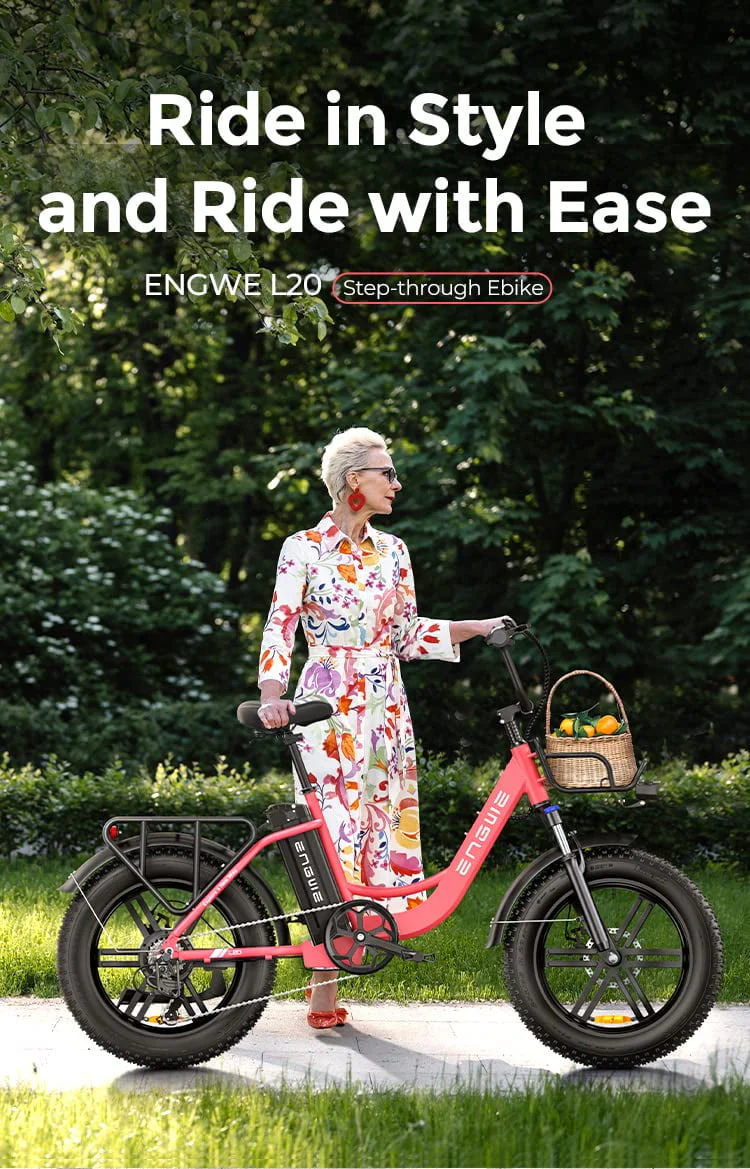 ENGWE L20 Fat Tire Electric Bike, 750W, 48V 13Ah