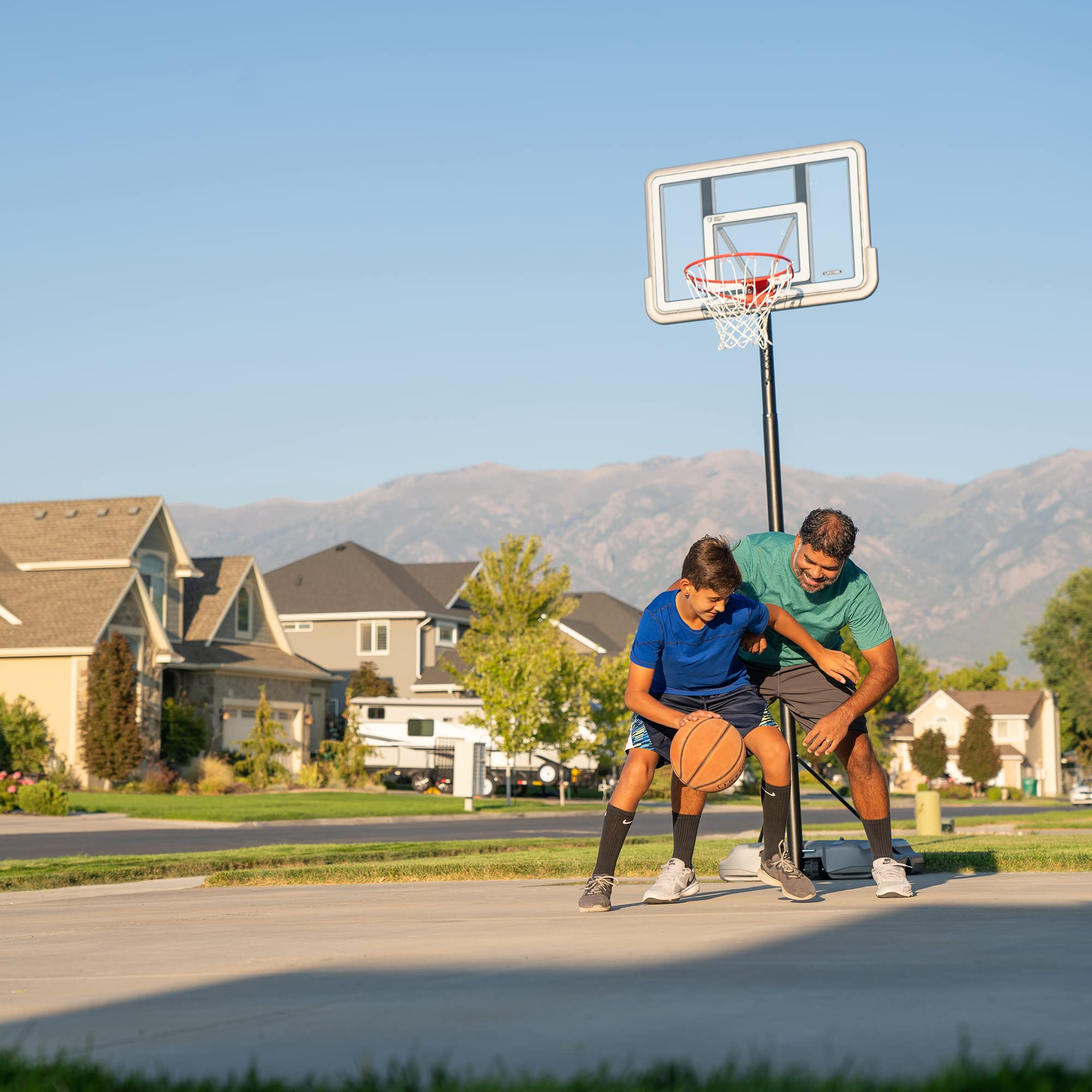 Lifetime Pro Court Height Adjustable Portable Basketball System