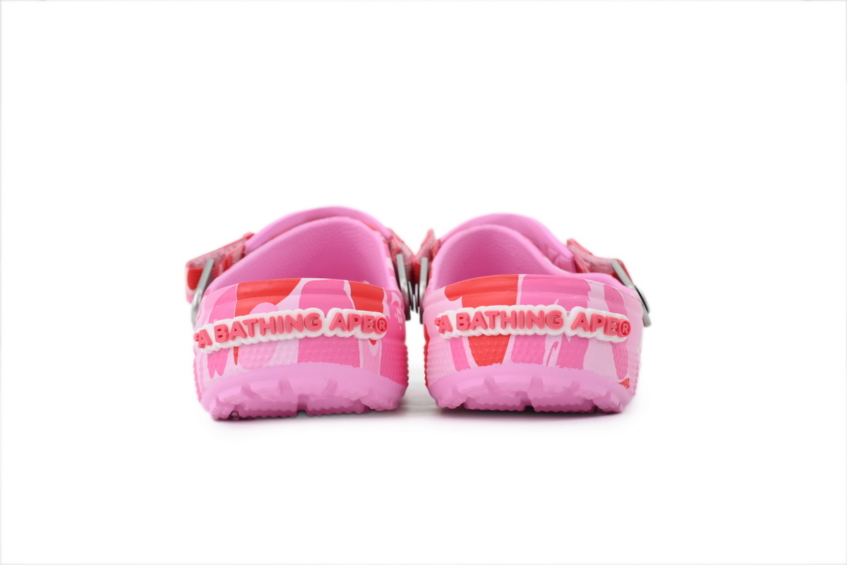 A Bathing Ape BAPE x Crocs Classic Clog ABC Camo Pink