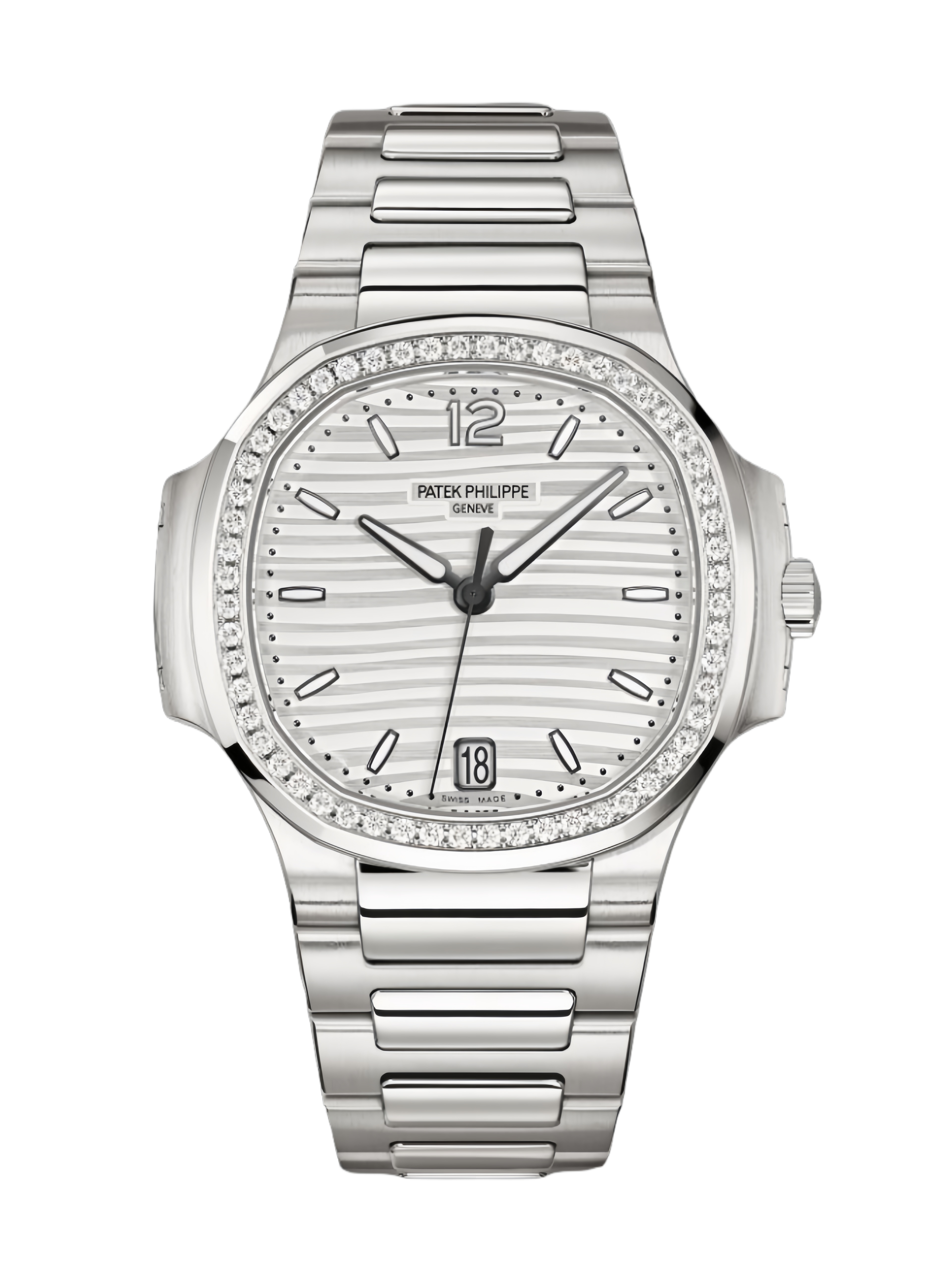 【Super Clone】Patek Philippe Nautilus Automatic Diamond White Dial 7118 1200A 010