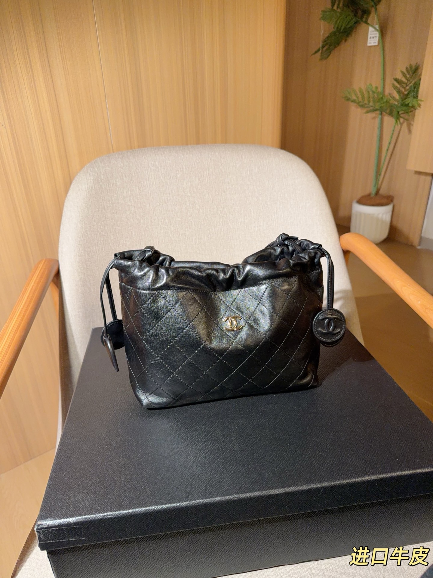 Chanel 26SS Drawstring Bucket Bag Leather
