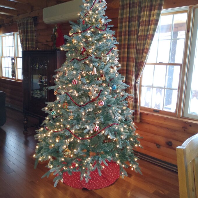 Frosted Arctic 90'' Lighted Artificial Spruce Christmas Tree