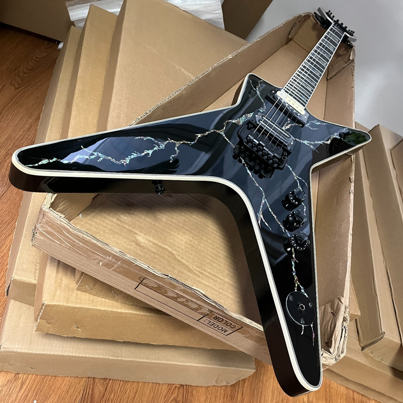 Electric Guitar Dean Dimebag Caibei Lightning Black Hardware Mahogany Body