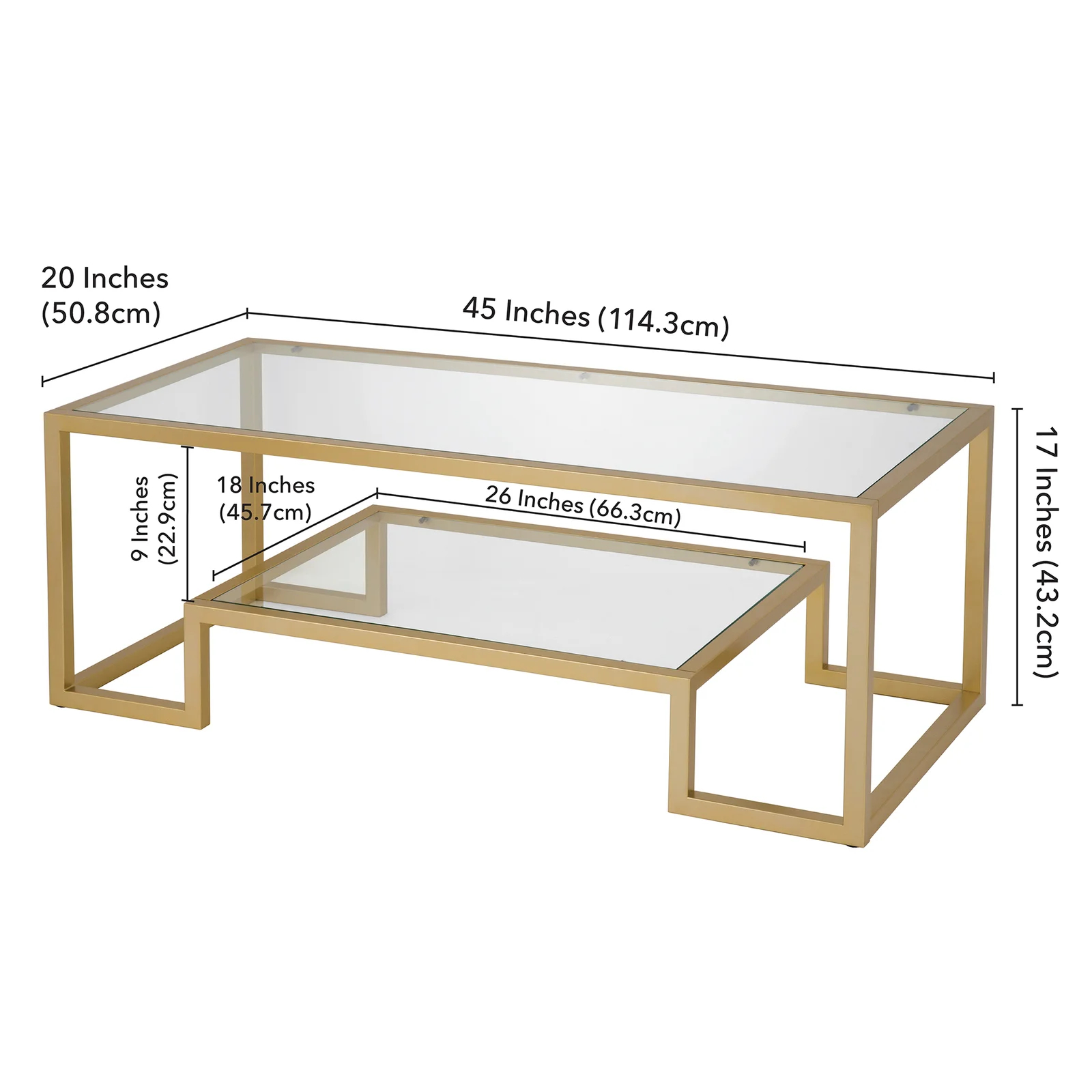 Shumake Frame Coffee Table with Storage