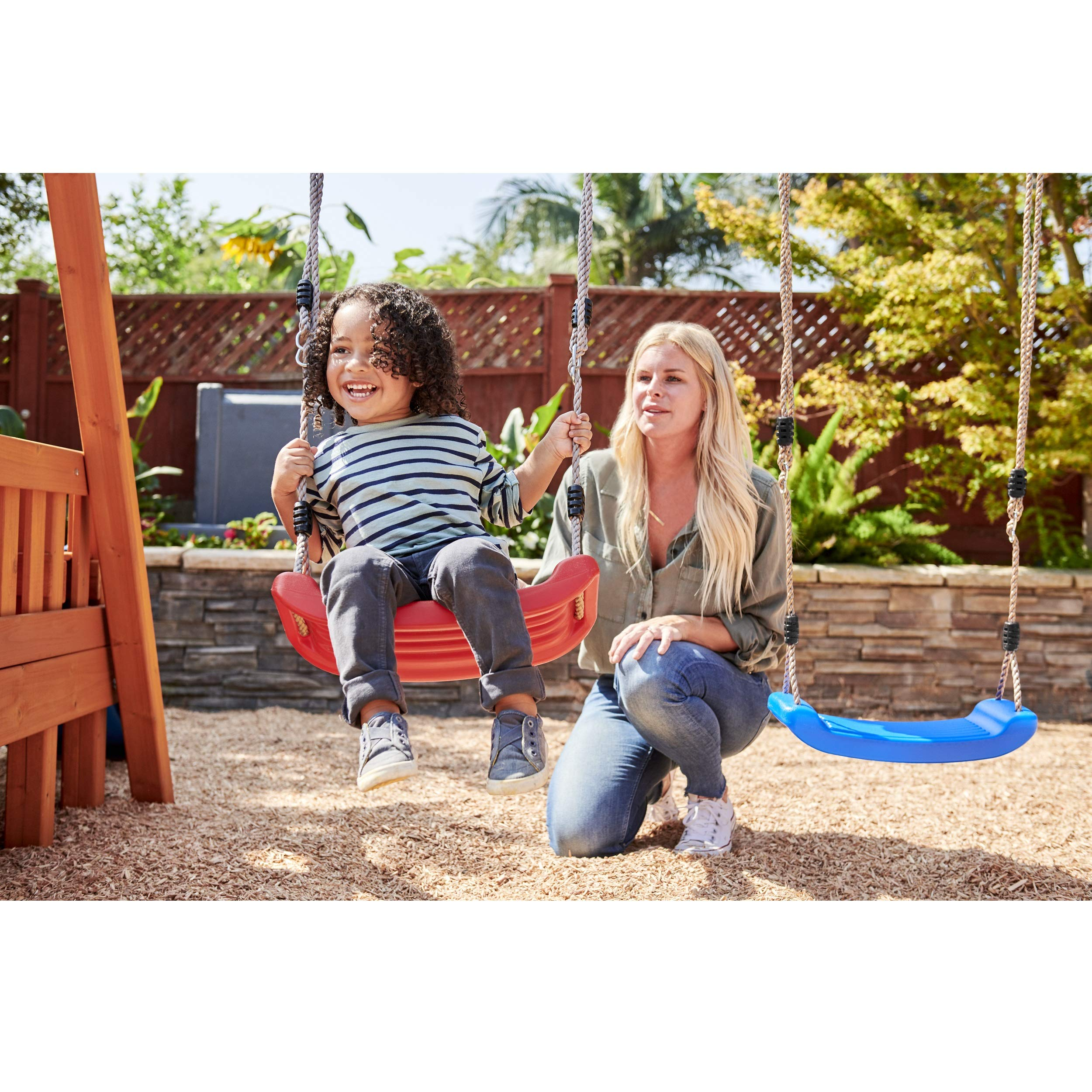 Chipmunk Cottage Wooden Backyard Playset with Swing Set