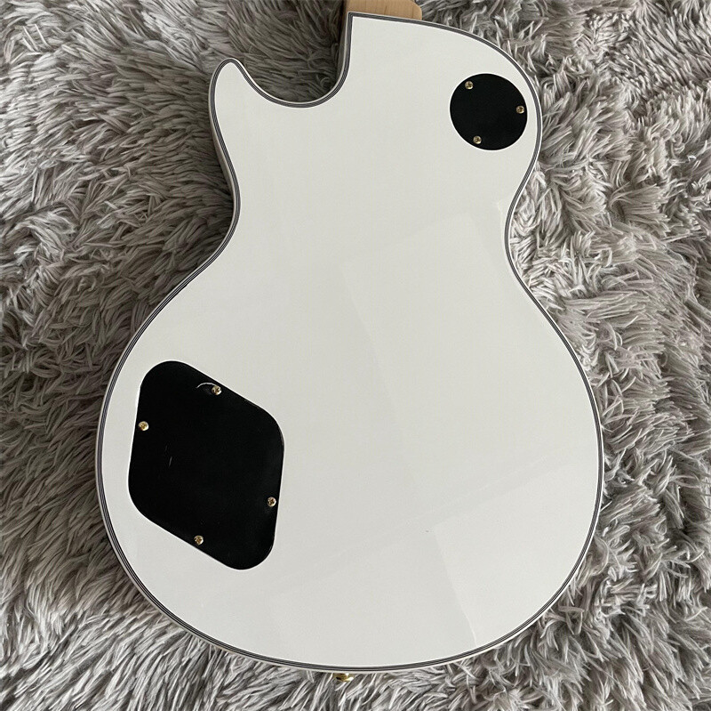 Red & White Zakk Bullseye Electric Guitar Solid Mahogany Body Gold Hardware