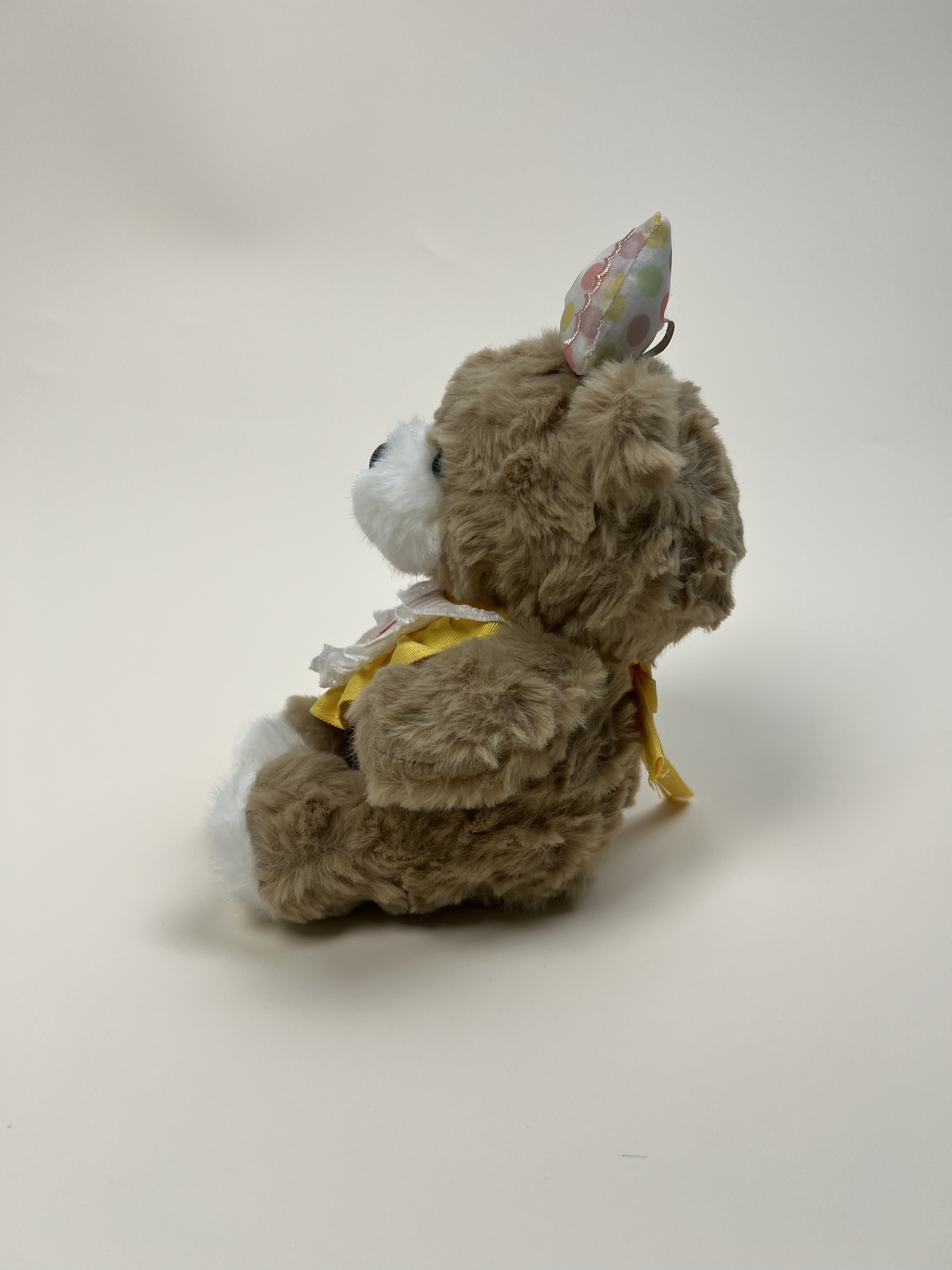 Polka-Dot Bow Latte-Colored Teddy Bear Plush Toy