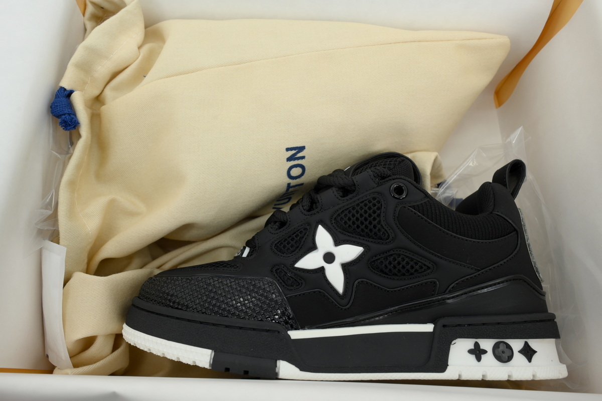 Louis Vuitton Skate Sneaker Black White 1AARR1