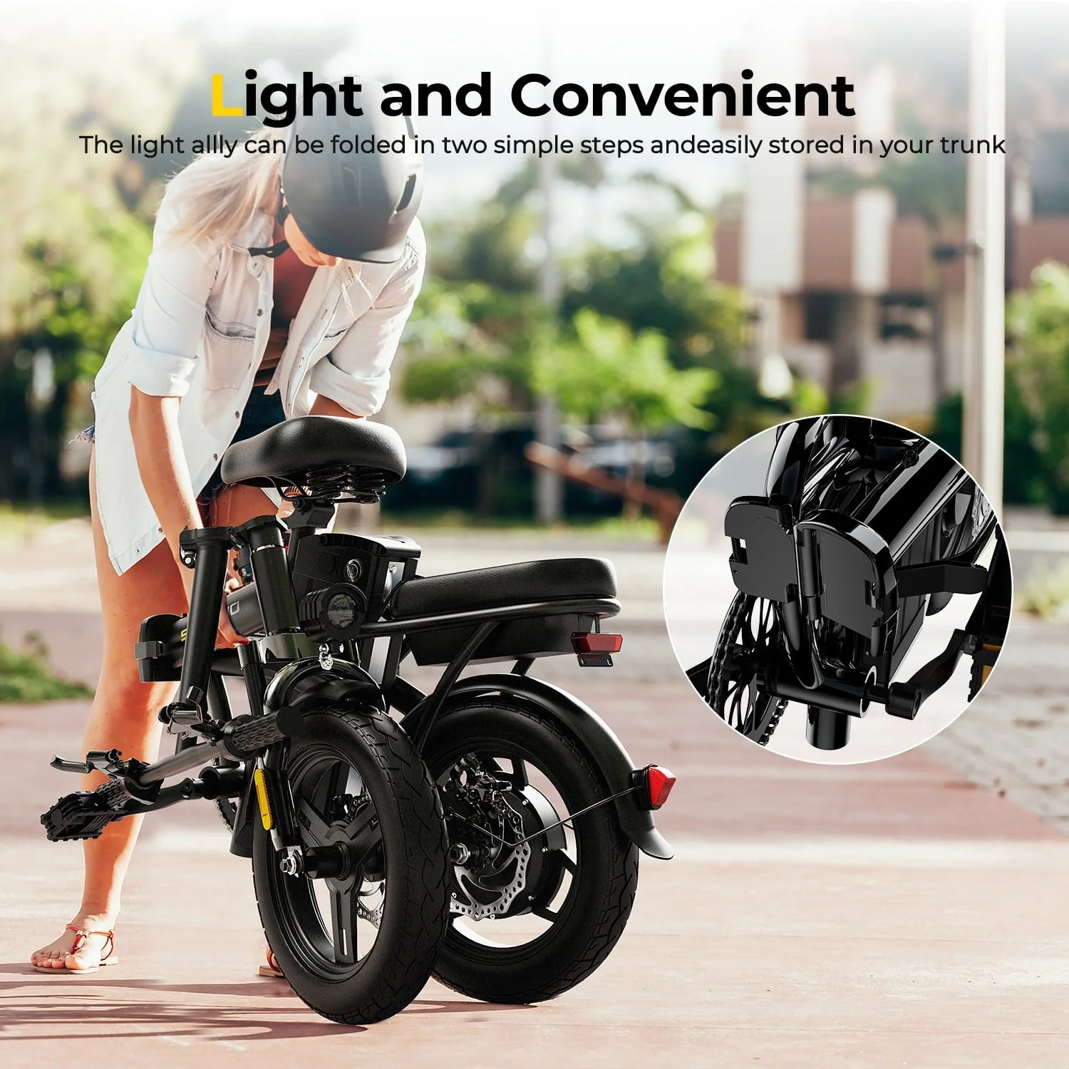 SOHAMO Folding Electric Bike, 400W, 36V 10Ah