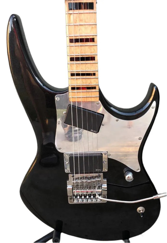 Rare Hamer Phantom Glenn Tipton Metallic Black Electric Guitar Slanted Pickup