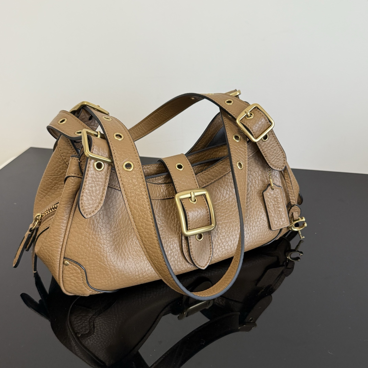 Coach drifter 31 shoulder bag in pebbled leather