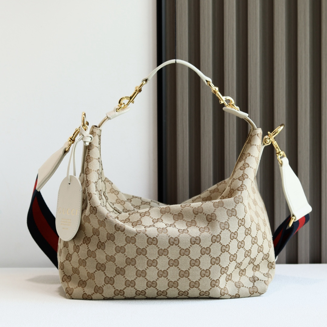 Gucci Brera GG Canvas Large Hobo Bag