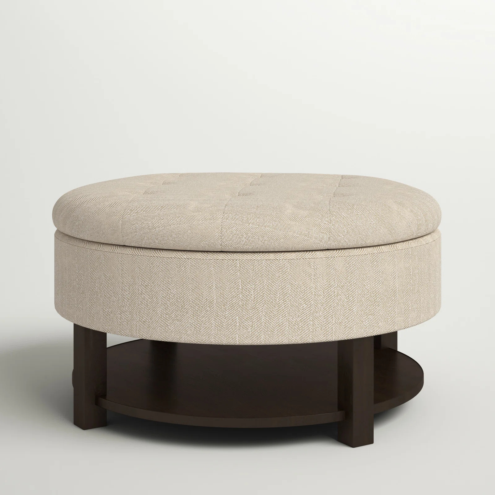 Lindquist Round Tufted Storage Ottoman