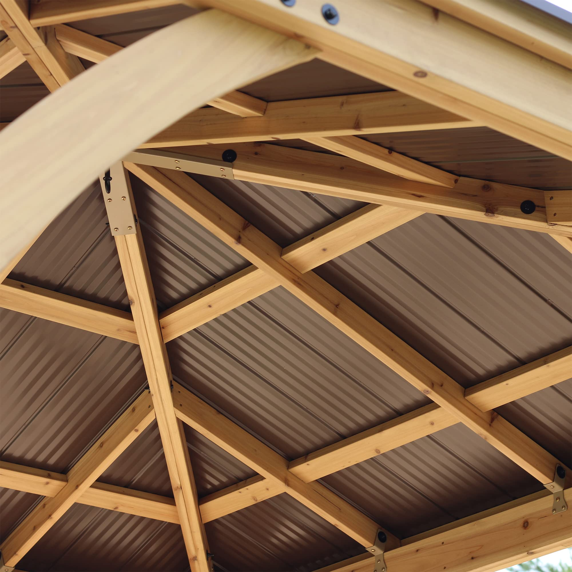 Meridian 10x10 Solid Wood Patio Gazebo