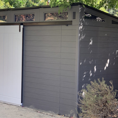 Modernist 10X7 ft Barn Door Storage Shed